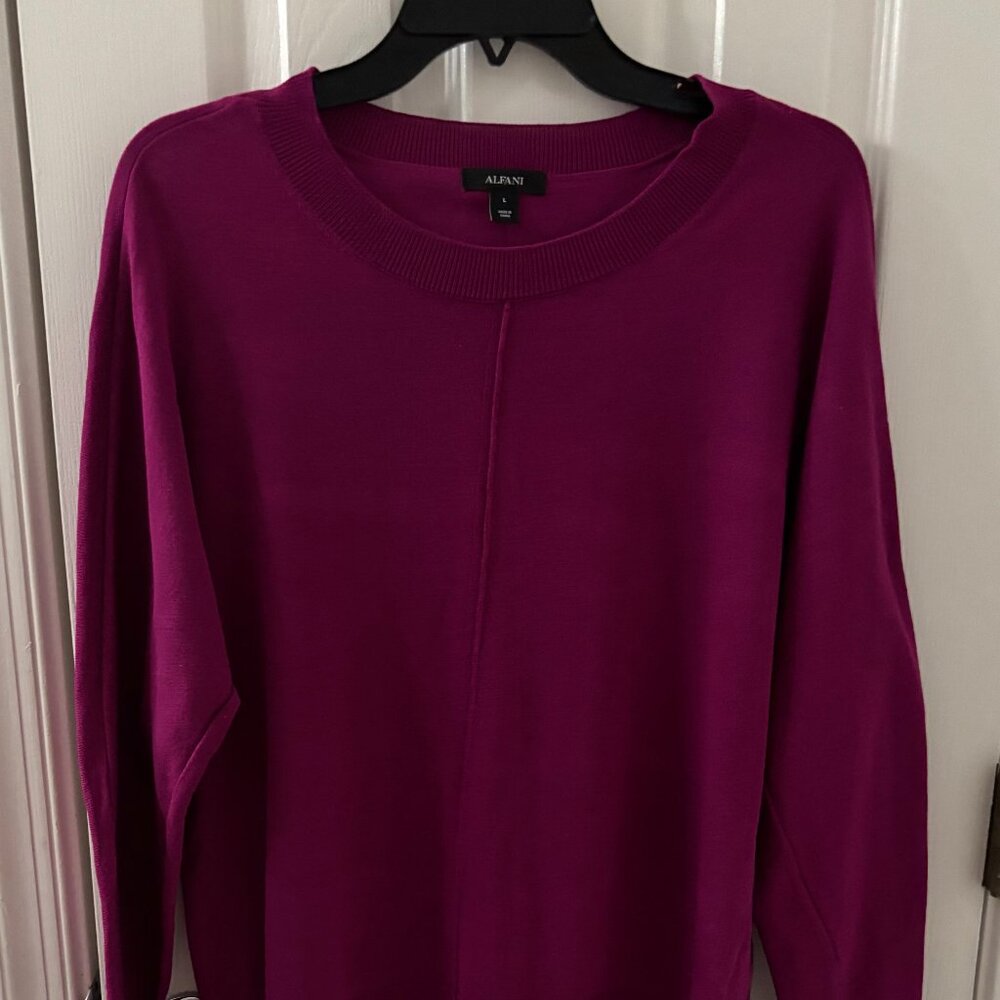Alfani Women's Burgundy Sweater Size Large